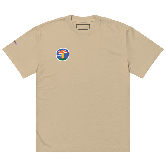 Hongos - Camiseta oversize con efecto desgastado