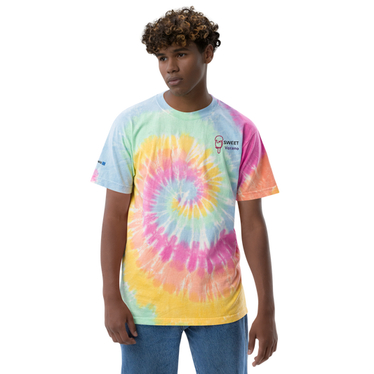 Summer - Camiseta oversize con efecto tie dye
